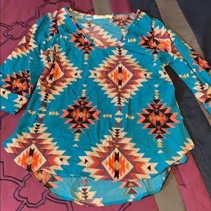 Aztec print top